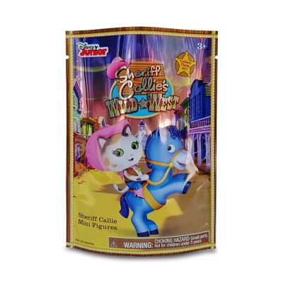 China Barrier Manufacturer Custom Printed Three Side Sealed Doypack Plastic Aluminum Foil Toy Packaging Bags for sale