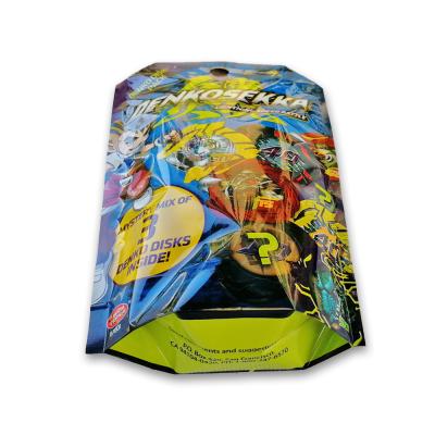 China Disposable Colorful Customized Irregular Shape Heal Seal AL Toy Cars Models Printing Packaging Bags With Small Round Hole for sale