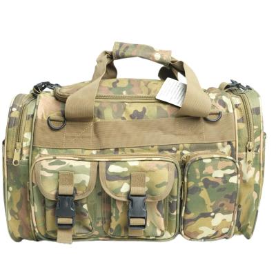 China Polyester Camouflage Tactical Rust Assault Duffle Bag Shoulder Strap Travel Camping Bag for sale