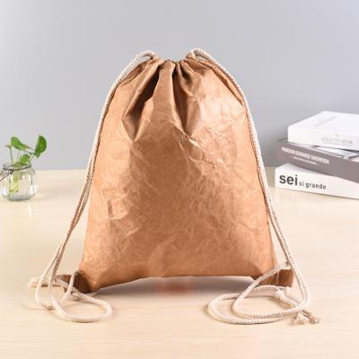 China Wholesale Goods Brown Tyvek Bag Handled Waterproof Paper Shopping Bag With Logos for sale