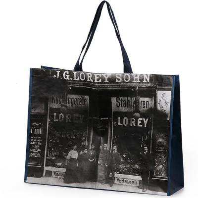 China Custom Handled Polypropylene Reusable Laminated Non Woven Bag Recycle Rpet Tote Shopping Bag for sale