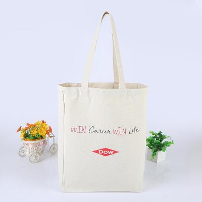 China Promotional Custom Printed Biodegradable Logo Handled Personalized Colorful Natural Cotton Canvas Shopping Fabric Bag for sale