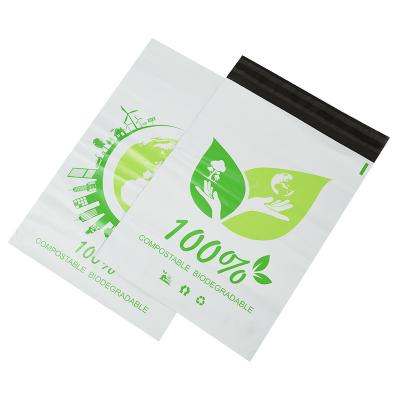 China Packaging Branded Biodegrable Compost Mailer Bags 100% Compostable Biodegradable Courier Shipping Package Bags for sale