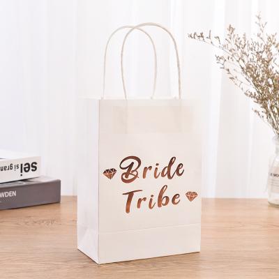 China Recycled Materials Customized Printed Logo Coffee Take Away Drinks Packaging Kraft Paper Bag With Handle for sale