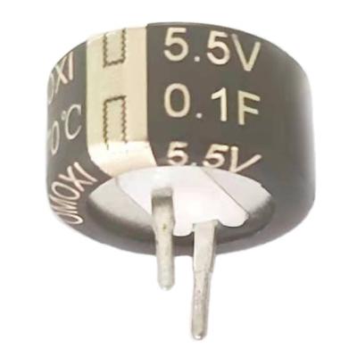 China Super Type C Button Capacitor RTC Energy Storage Capacitors 5.5V Backup Battery 5.5V 0.1F for sale