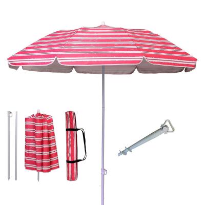 China Ultraviolet Proof Adjustable Outdoor Patio Sun Shade Fishing Beach Patio Umbrella Coastal Protection Umbrella With Tilt for sale