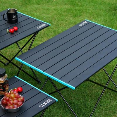 China Outdoor Portable Camping Folding Table Light Aluminum Alloy Modern Barbecue Table Self-propelled Large Dish for sale