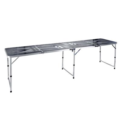 China Custom Design 8FT Portable Folding Table Aluminum Adjustable Camping Desk for sale