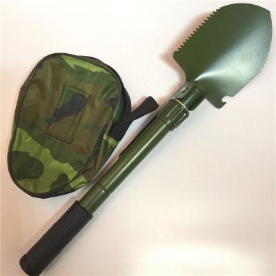 China Portable Multifunctional Folding Shovel Dibble Survival Pick Outdoor Camping Tool Emergency Accessories for sale