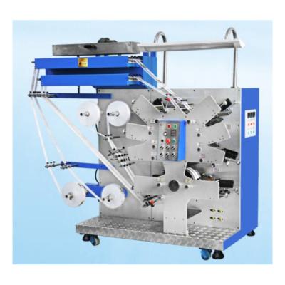 China Large solid under color+sufficient solid color on close stock registration Flexo Garment Label Printing Machine for sale