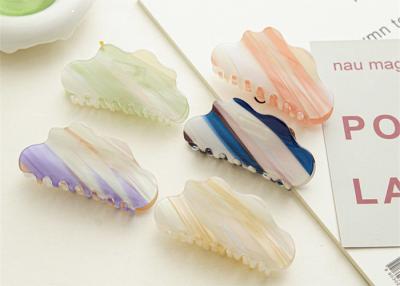 China Magic cloud color gradient 8cm large acetic acid hair clip shark hairpin accessories hair catch for sale