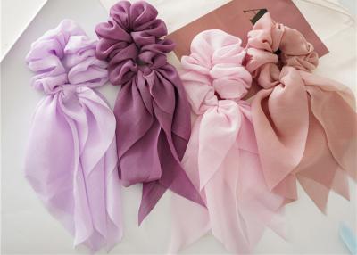 China Europe Usa spring summer chiffon thin bow streamer fringed cross-border hot sales women's headwear fabric hair band for sale