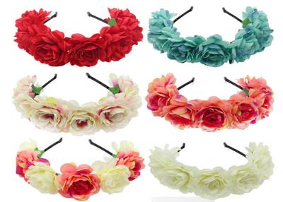 China Korean bride plum hair hoop accessories elastic flower headband ladies hair beach headband wholesale for sale