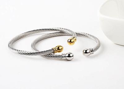 China Fashion titanium steel bracelet female hand accessories twisted C-shaped bracelet plated 18k gold  gift accessories for sale