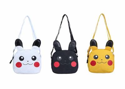 China Kids crossbody girls cute canvas bag Pikachu shape animal cartoon customs logo picture bag canvas children accessories for sale