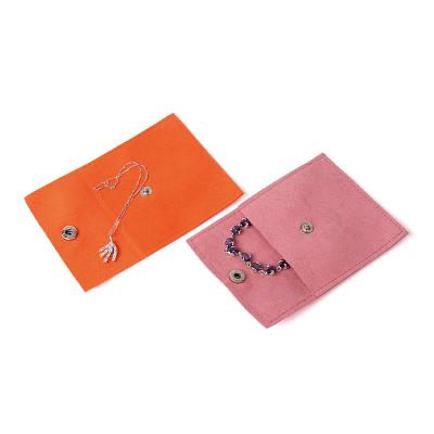 China 2021 Wholesale Custom Logo High Quality Stylish Fashion Attractive Simple Pink 9x9cm 6*6cm Jewelry Microfiber Pouches Packaging Gift Bags for sale