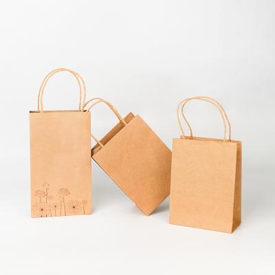 China Recycled Materials Design Personalized Sample Restaurant Food Service Tote To Go Togo Paper Bags With Punch Hole D Die Cut Handle For Pizza Cafe for sale