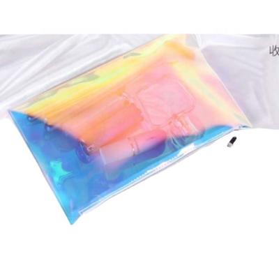 China Holographic Clear Plastic Colorful Glitter Paper Folders and Confetti Sprinkles Laser PVC Messenger File Envelope Pouch Cosmetic Bag for sale