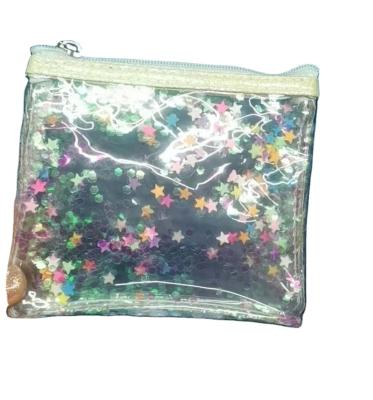 China Holographic Clear Plastic Colorful Glitter Paper Folders and Confetti Sprinkles Laser PVC Messenger File Envelope Pouch Cosmetic Bag for sale