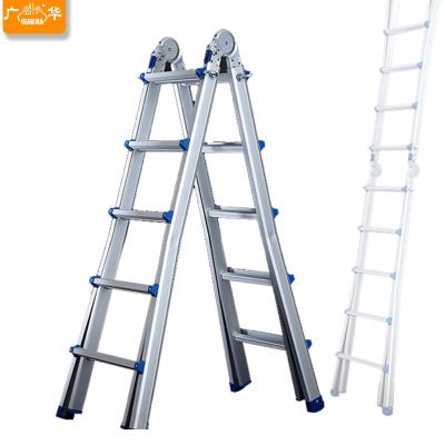 China Aluminum Multi Function Folding Ladders 5 STEP EN131 Goal Combination Ladder Extension Multi Functional Telescopic Ladder for sale