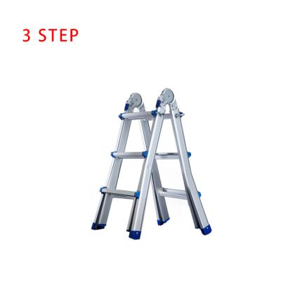 China EN131 STEP 3 Folding Ladders 3 Folding Ladder Universal Modern Aluminum Combination Modern Workshop Telescopic Ladder 4 4 150KGS for sale