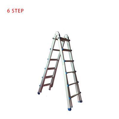 China High Quality Aluminum Universal Folding Ladders 6 STEP Ladder With Large Hinge Steps Lader for sale