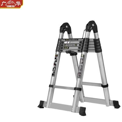 China Telescopic Ladders EN131 Hinged Multifunctional Portable Aluminum Telescopic Extension Step Ladder for sale