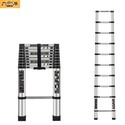 China Modern Aluminum Folding Ladders 3.8M Machinery Ladder 3 Workshop 10 Step Guanghua Telescopic Retractable Ladders Aluminum Folding Ladder Machine for sale