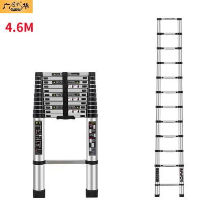 China Telescopic Aluminum Folding Ladders 4.6M Step Ladder Warehouse Use for sale