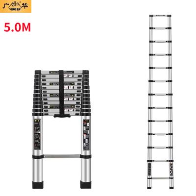 China Aluminum Telescopic Retractable Folding Ladders 5M Ladders Use Scenario Universal for sale