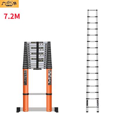 China Folding Ladders 7.2M Telescopic Ladder Roofing Tools Aluminum Stair for sale