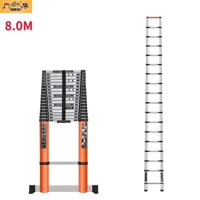 China Aluminum Roofing Telescopic Folding Ladders 8M Wall Mounted Tools Ladder for sale