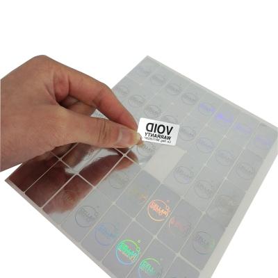 China High Quality Scratch-Off Partical Transfer Tamper Custom Printing Evident Serial Number Sticker Void Label for sale