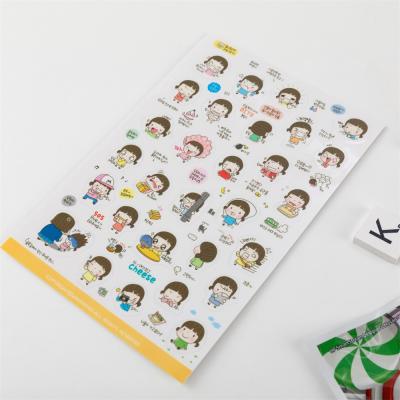 China Waterproof Adhesive Cartoon Label Sticker PVC Label Sheet Company Logo Design Stickers Printing Die cut waterproof for sale