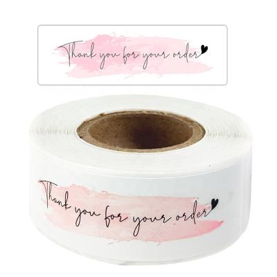 China Digital Printing Thank You Stickers Shopping Stickers Thank You Roll Stickers Gold For Small Business 1 Roll Have 120 Pcs for sale