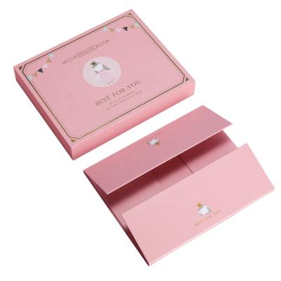 China Recycled Materials Like Gold Stamping Cardboard Foldable Gift Packaging Box Paper Ready To Ship DIY Cute for sale