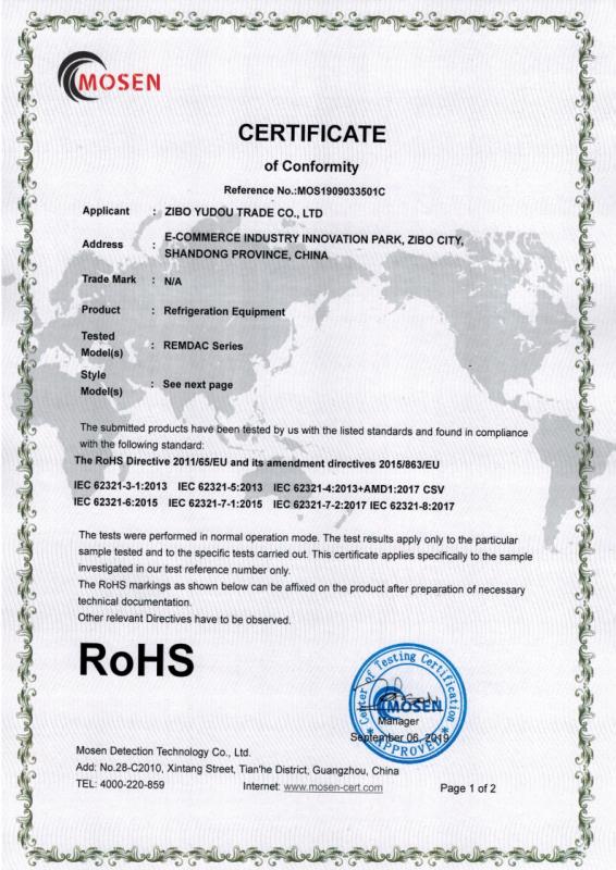 RoHS - Zibo Yudou Trading Co., Ltd.