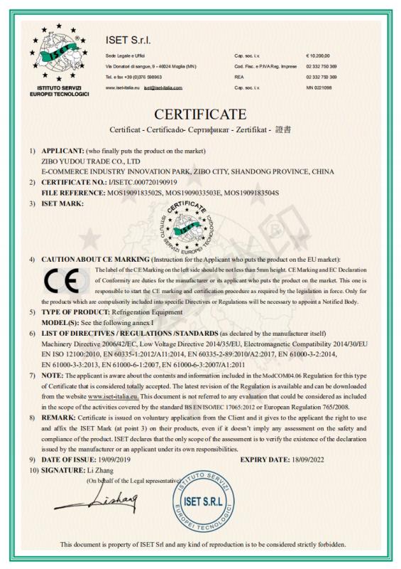 CE - Zibo Yudou Trading Co., Ltd.