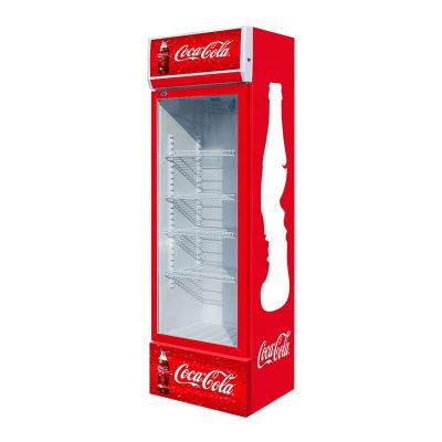 China Single-Temperature Supermarket Refrigerator Glass Door Straight Show Freezer Beer Drink Fridge Cooler with CE RoHS for sale