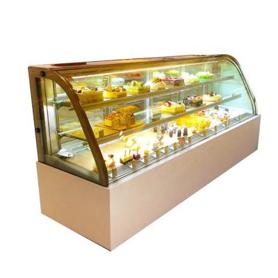 China Commercial Glass Single-temperature Cake Display Cabinet Sliding Door Showcase Cake Display Refrigerator for sale