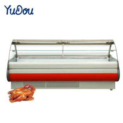 China Single-temperature Fresh Meat Display Chowcase Cooked Food Refrigerator Meat Freezer Showcase for sale