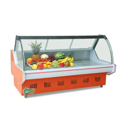 China Commercial Single-temperature Meat Display Fridge Grocery Food Freezer Sliding Glass Door Showcase Refrigerators for sale