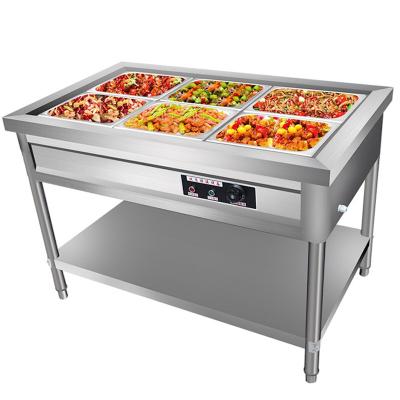 China Commercial Vending Table Insulation Restaruant Restaurant Food Display Trolley Bain Marie / Stainless Steel for sale