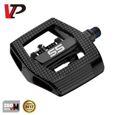 China Mountain Bikes Wholesale Bicycle Accessories Home Gym Taiwan Manufacturer Bicycle Pedal Parts Toe Cage Exercise Bike Flat Pedal 3 in 1 Pedal for sale