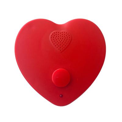 China Kids Toys Small Heart Shaped Lightweight Sensor Activated Sound Module Music Box USB Recordable Voice Sound Module For Plush Toy And Gift for sale