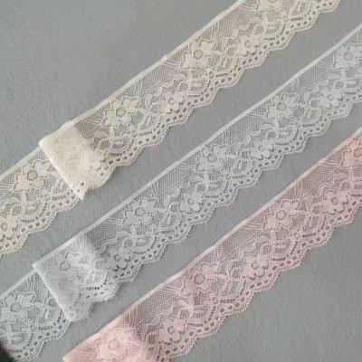 China Other wholesale elastic lace band embroidered hollow lace framing band neckline cuff for sale