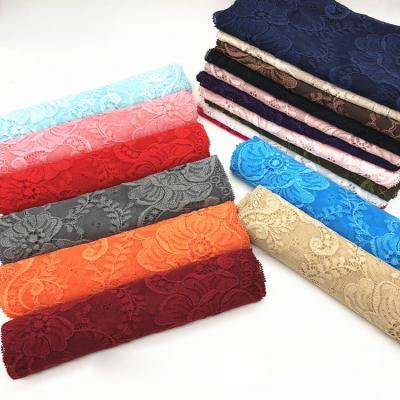 China 18CM High Elastic Elastic Cavity Lace Up Soft Sexy Accessories Underwear Embroidery Lace for sale