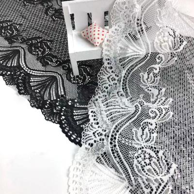 China Hollow-out Elastic Spandex Stretch Lace Soft Decoration 20Cm Elastic Nylon Underwear Elastic Lace for sale