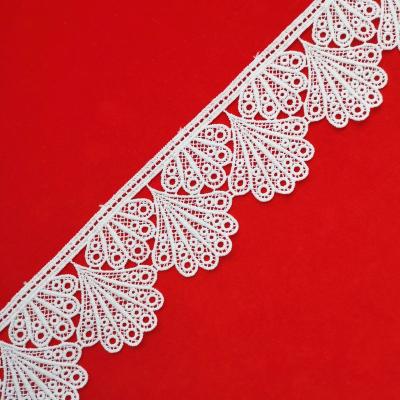 China The other single side milk barcode fashion clothing accessories embroidery silk water soluble lace 6CM fine for sale