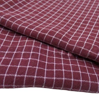 China Latest Design Sustainable Plaid Woven Rayon Viscous Cotton Blended Fabric Children's Shirts Cotton Fabric for sale